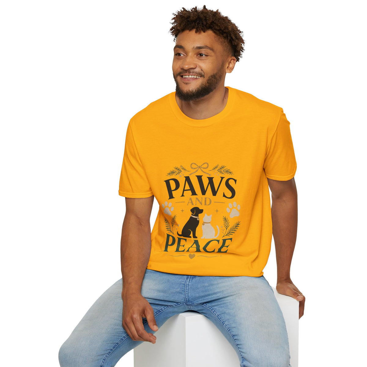 Paws and Peace T-Shirt — Cozy Pet Lover Tee