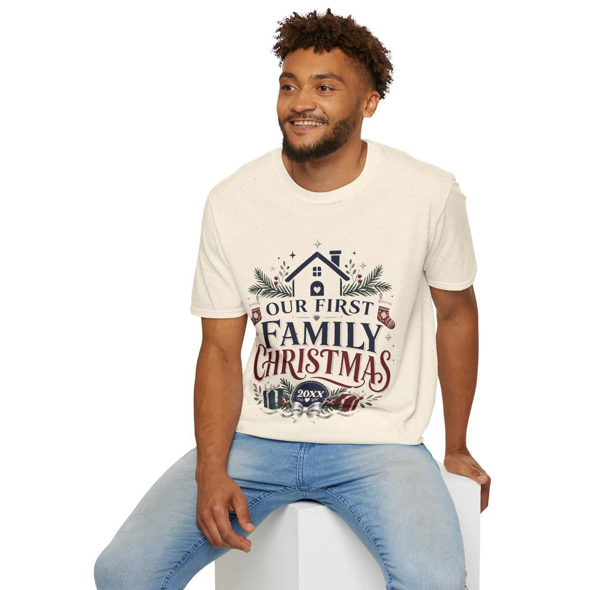 T-Shirt — Our First Family Christmas Personalized Tee