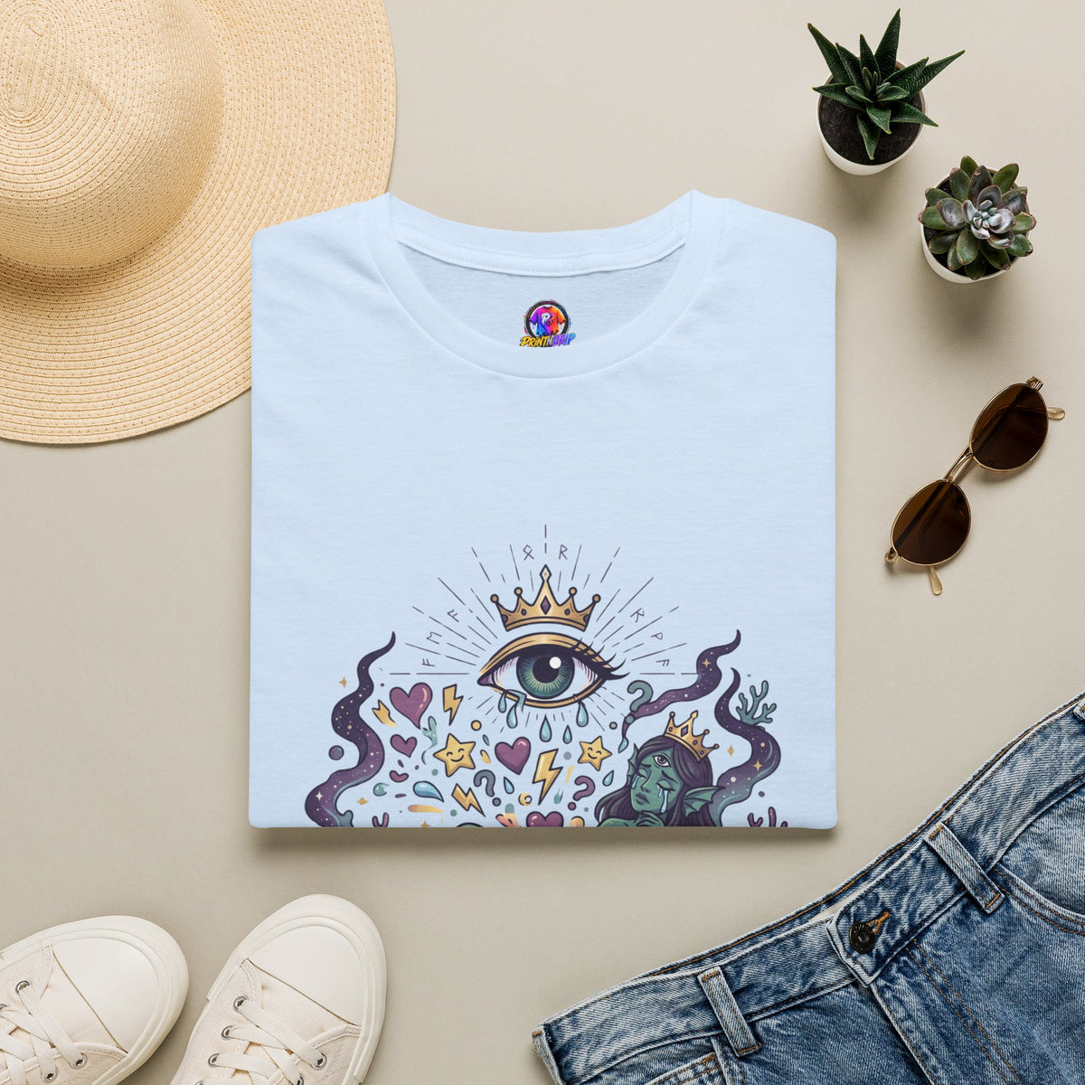 Pisces Zodiac Pisces Spiritual T-Shirt — “Professional Over-Feeler” Zodiac Mystic Tee