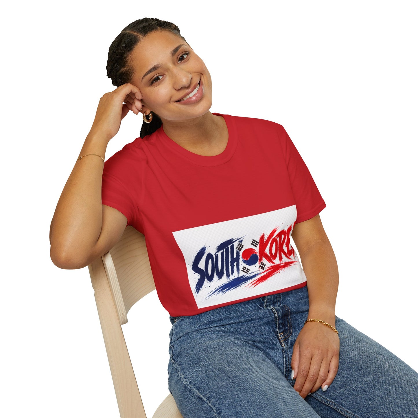 South Korea Flag Brushstroke T-Shirt — Patriotic Korean Travel Tee