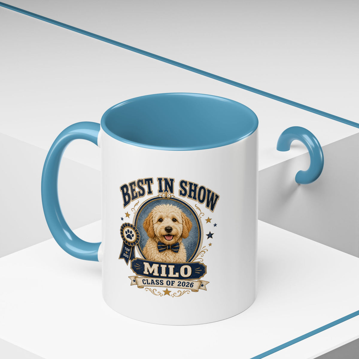 Milo Bailey Dog Dad Mom Best in Show Milo Dog Coffee Mug — Class of 2026 Accent Mug
