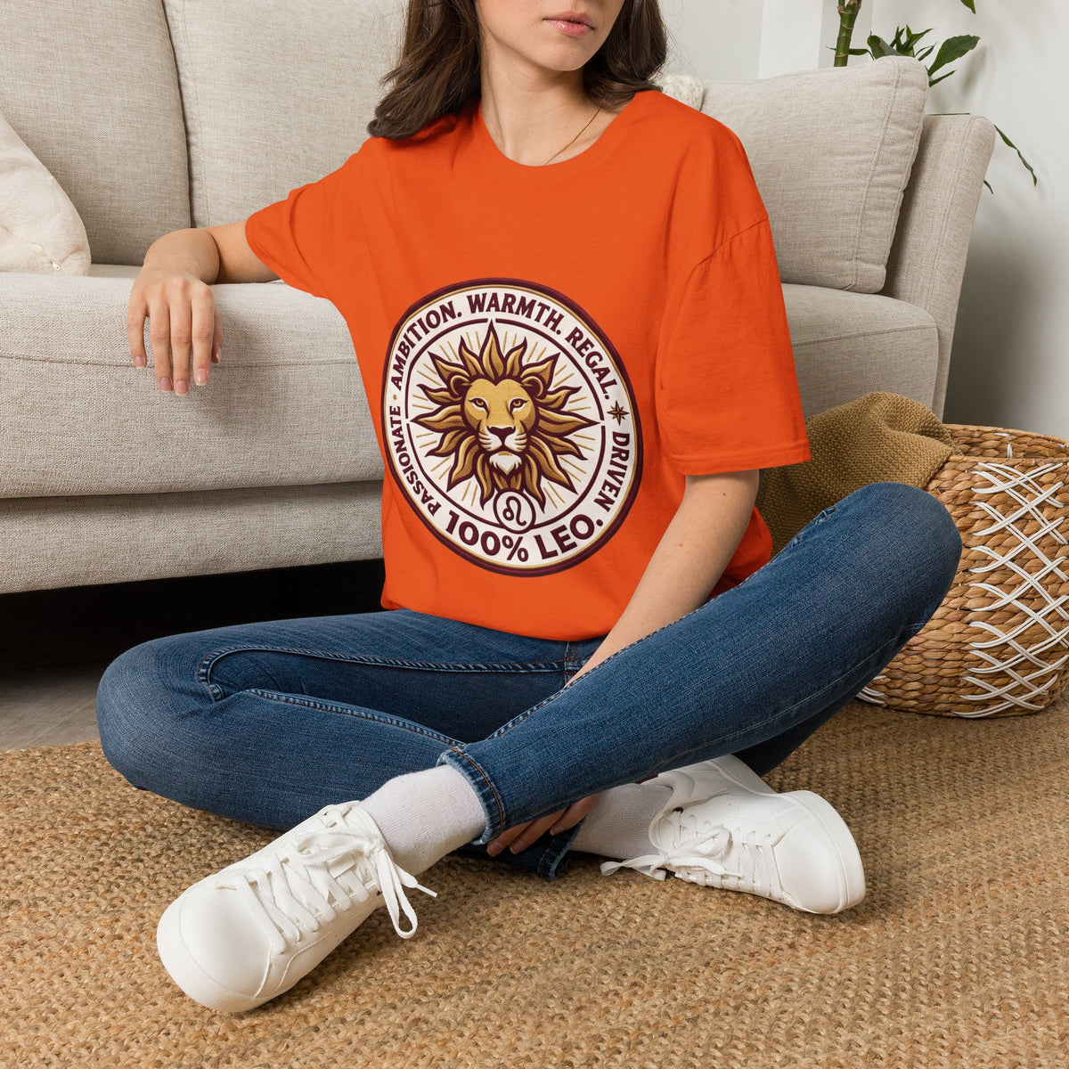 Leo Zodiac Lion T-Shirt — Ambition, Warmth & Regal Pride Graphic Tee