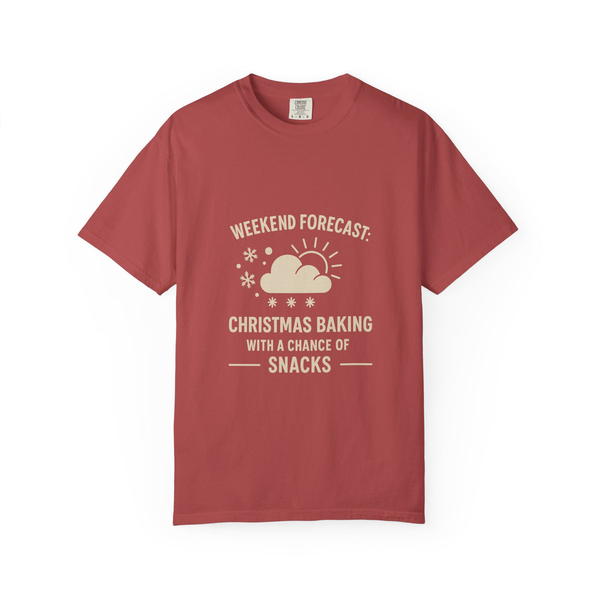 Christmas Baking T-Shirt — "Weekend Forecast: Christmas Baking with a Chance of Snacks"- Trending Now - October 2026