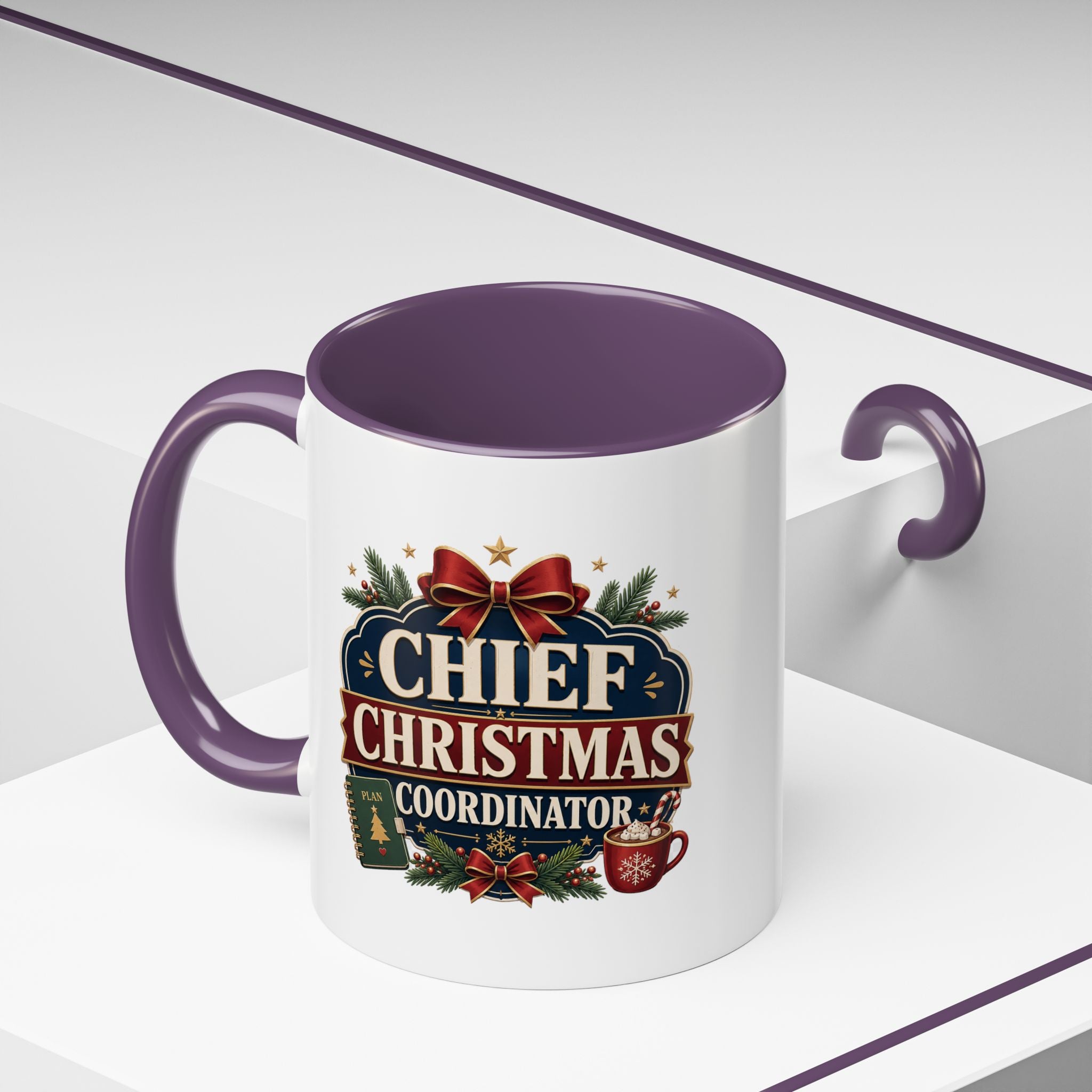 Modern Day Christmas  Chief Christmas Coordinator Accent Coffee Mug