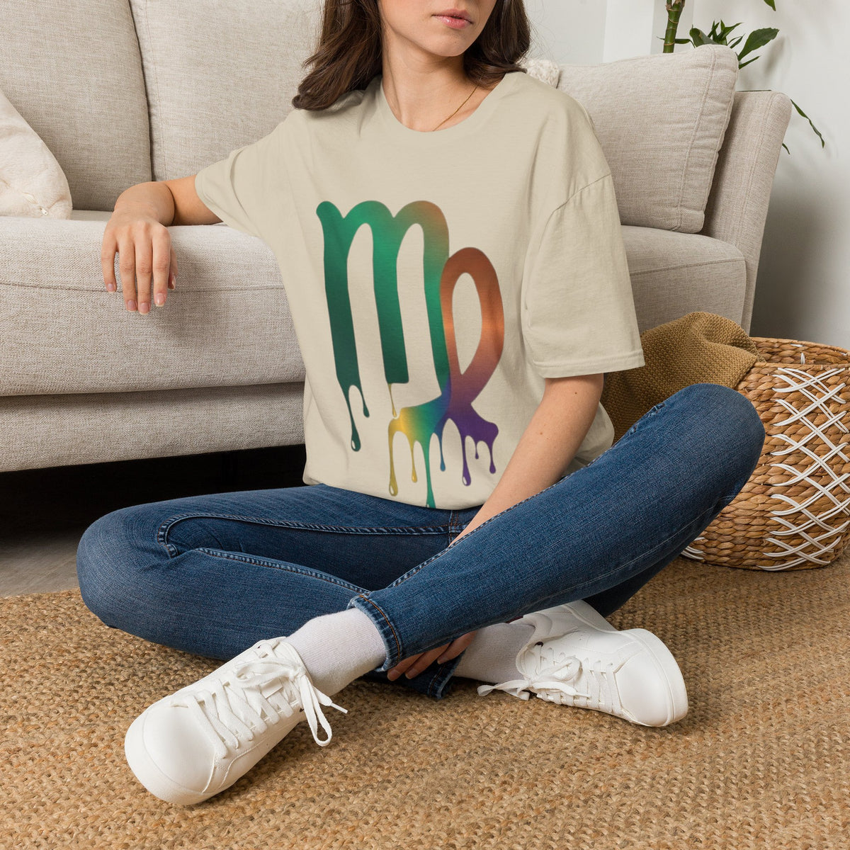 Virgo Zodiac Drip T-Shirt — Colorful Virgo Sign Astrology Tee