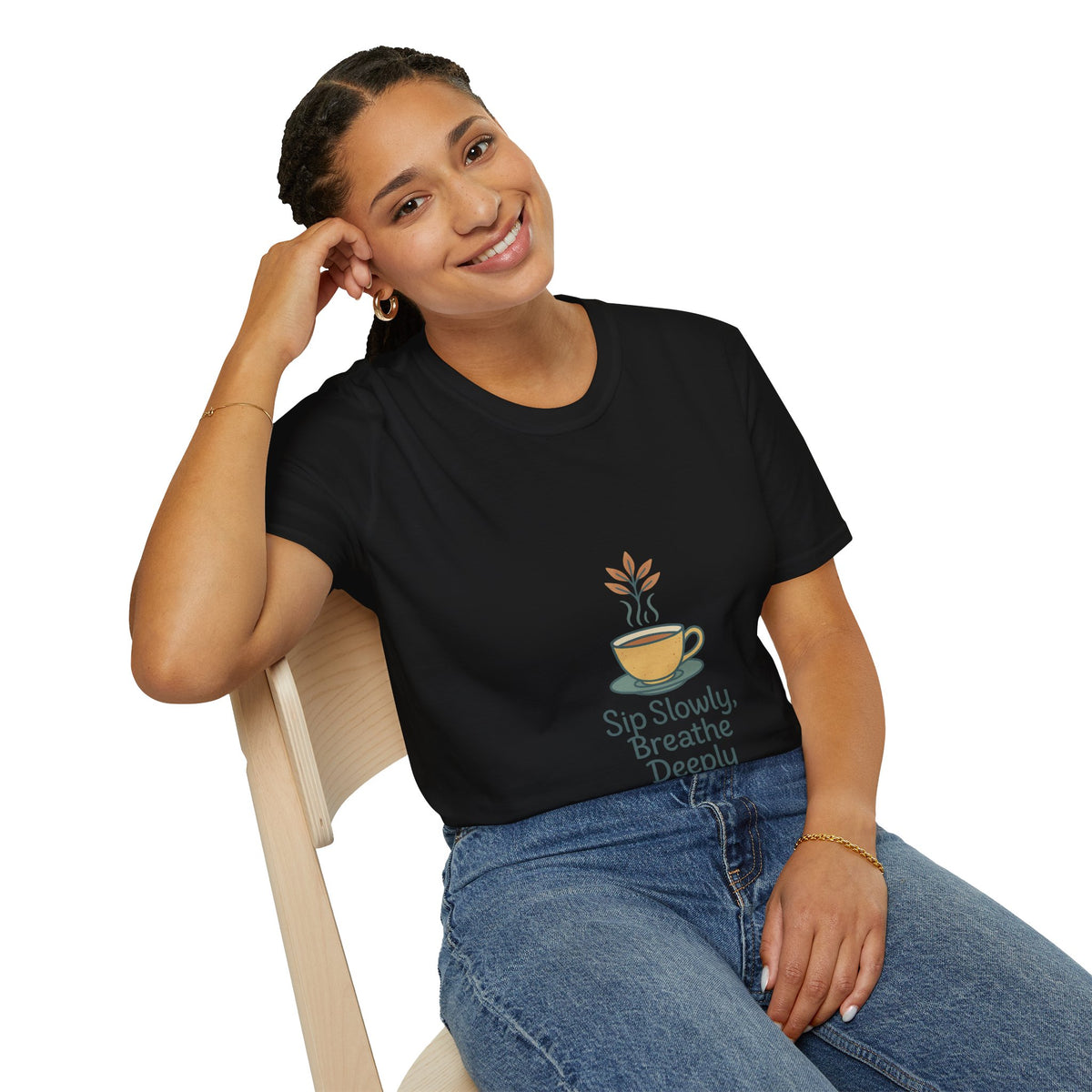 Sip Slowly, Breathe Deeply Tee — Relaxation Coffee Shirt - Trending Now - October 2026