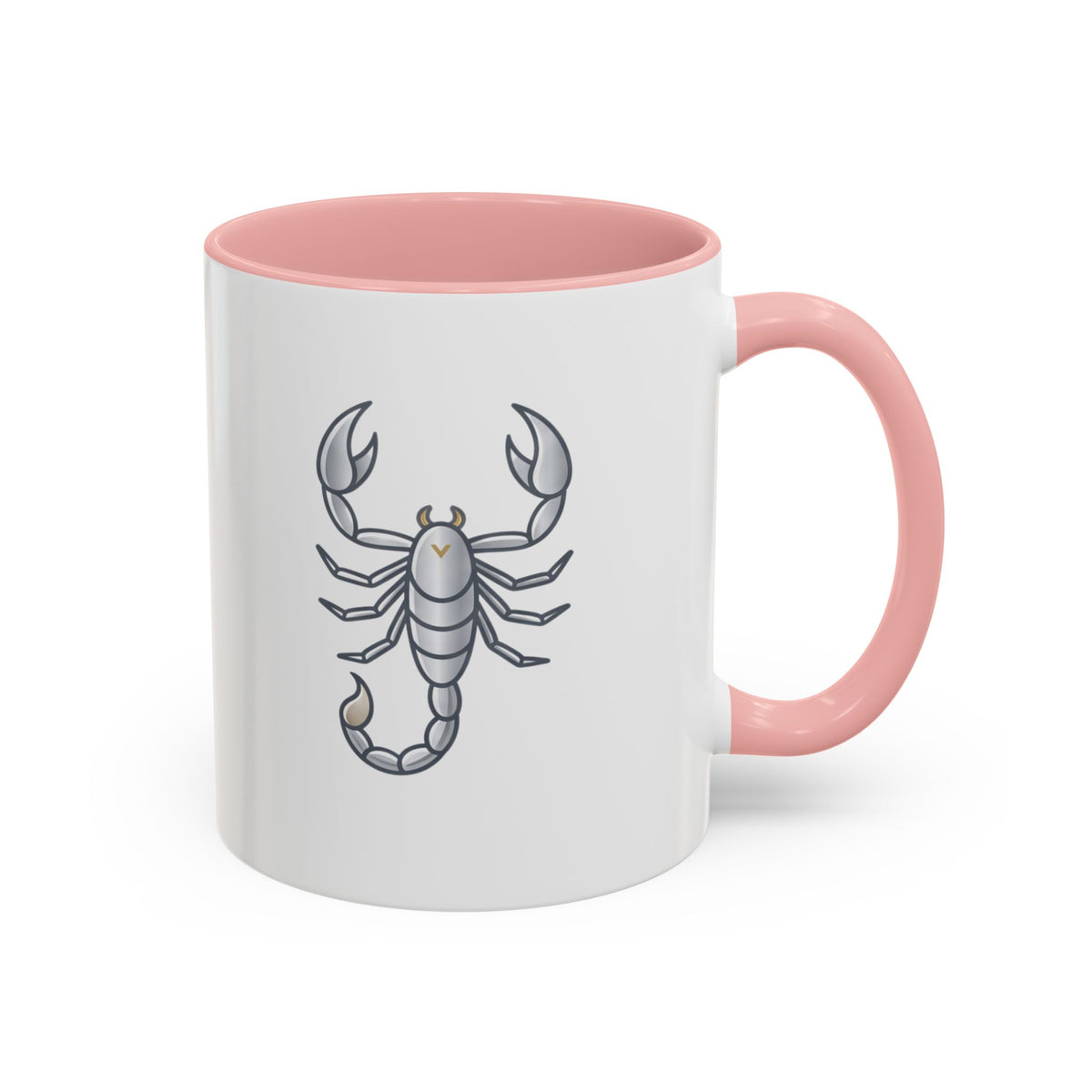 Scorpio Zodiac Accent Coffee Mug — Silver Scorpion Astrology Gift