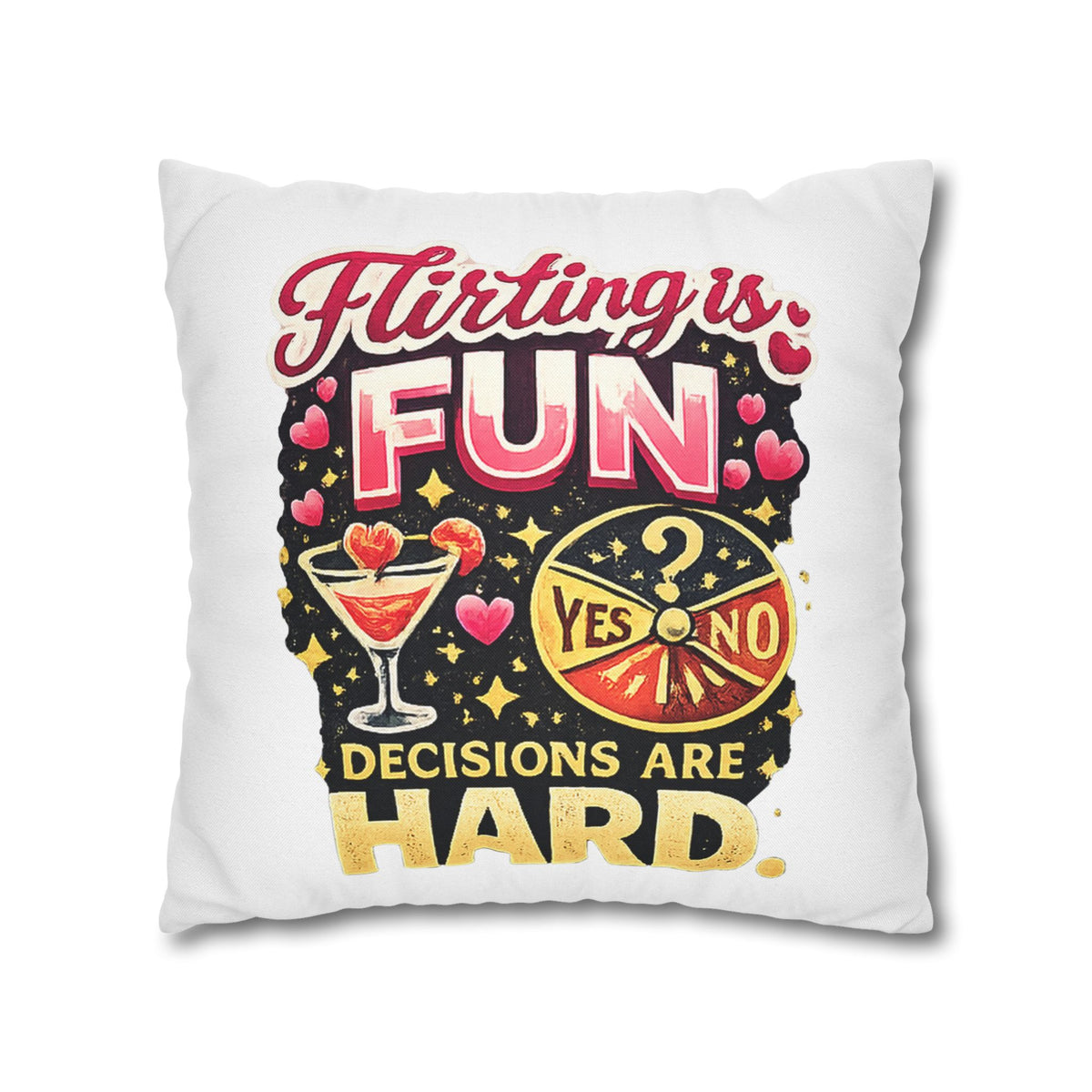 Libra Zodiac Flirting Is Fun Spun Polyester Square Pillowcase