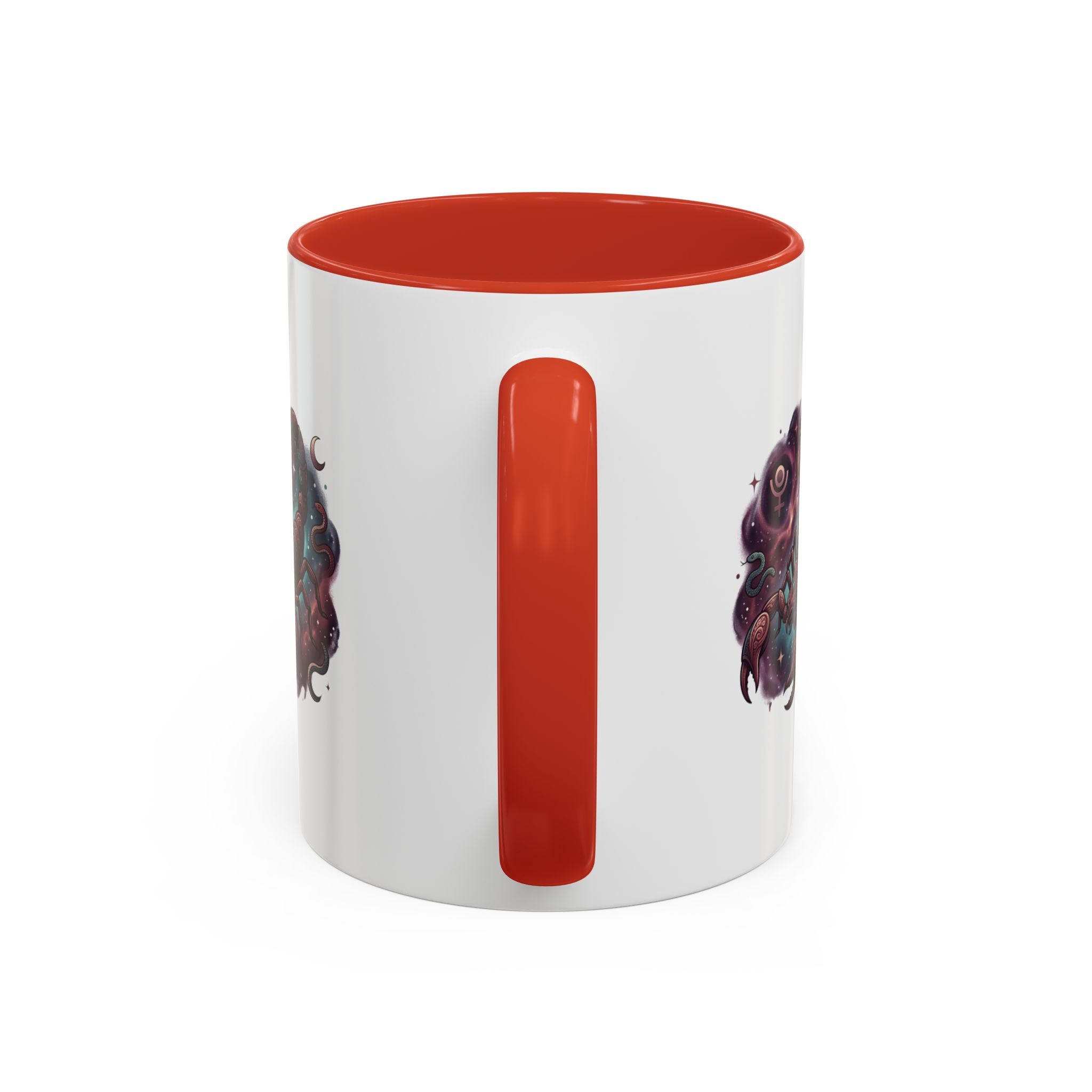 Scorpio Zodiac Accent Coffee Mug — Celestial Scorpion Astrology Design