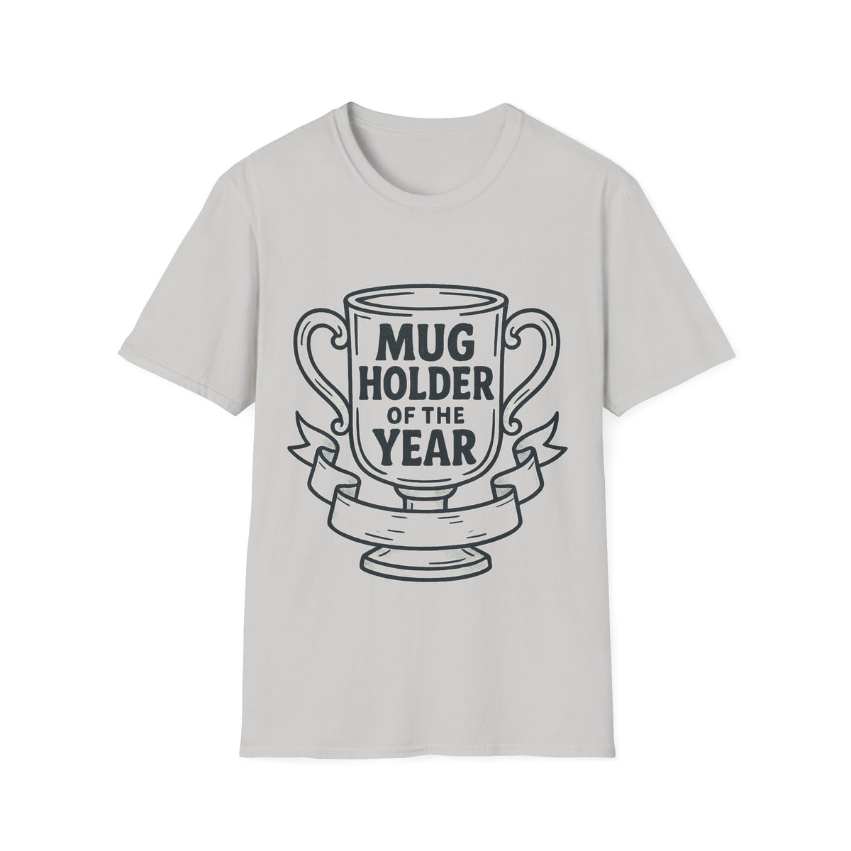 Mug Holder Of The Year Graphic Tee, Funny Coffee Lover Trophy T-Shirt - Trending Now - September 2026