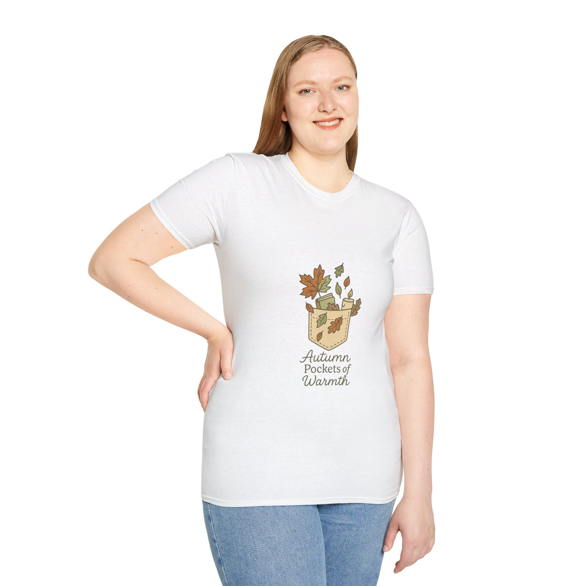 Autumn Pockets of Warmth T-Shirt — Fall Leaves Cozy Graphic Tee - Trending Now - October 2026