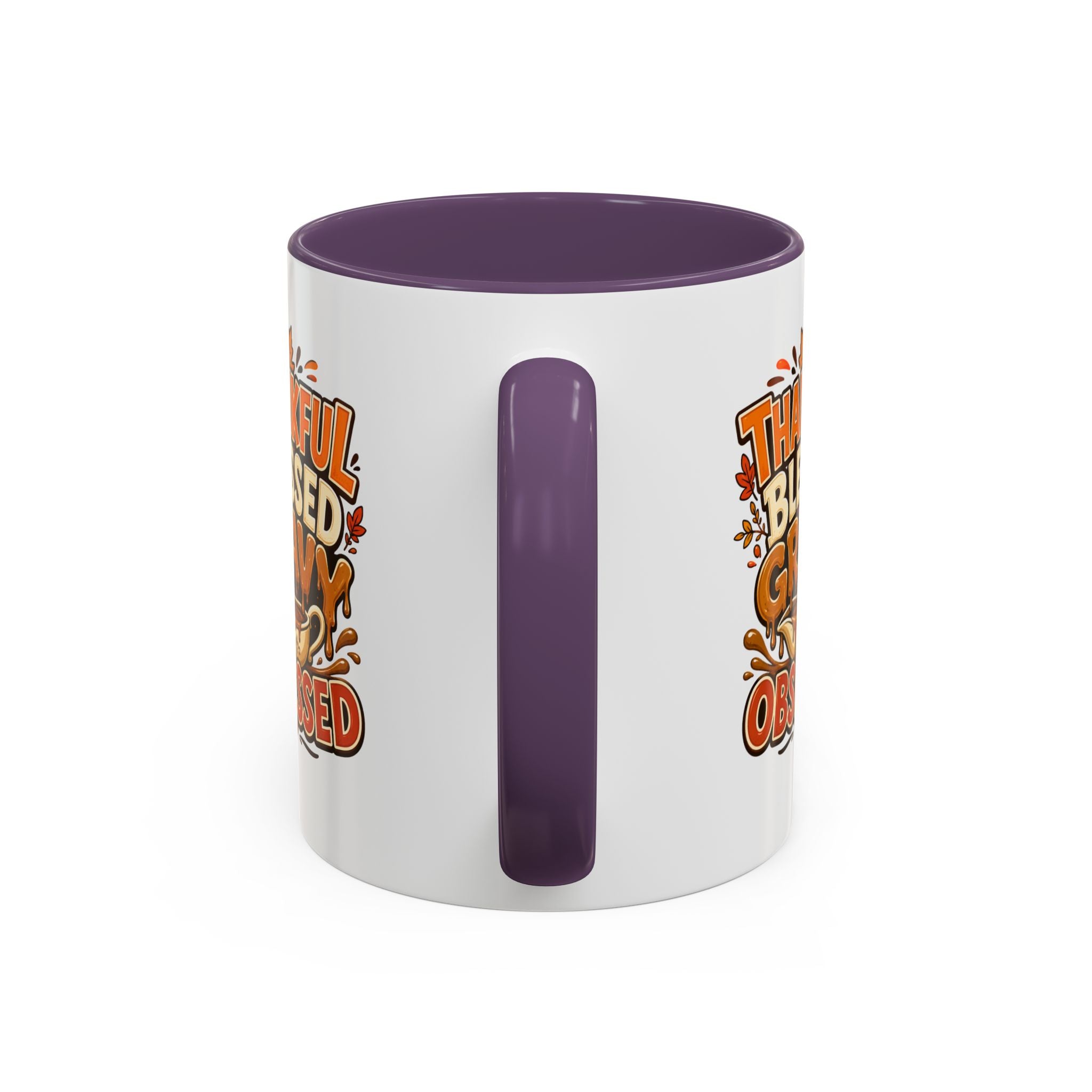 Thanksgiving Mug Coffee Mug — "Thankful Blessed Gravy Obsessed" Thanksgiving Accent Mug