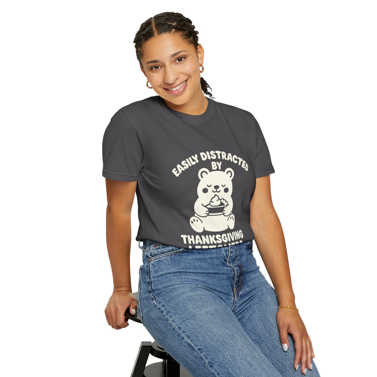 Easily Distracted by Thanksgiving Leftovers T-Shirt — Cute Turkey/Bear Holiday Tee - Trending Now - October 2026