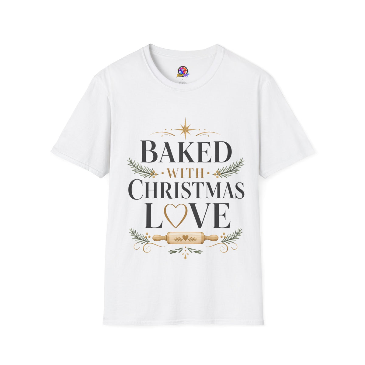 T-Shirt — "Baked With Christmas Love" Holiday Baking Shirt