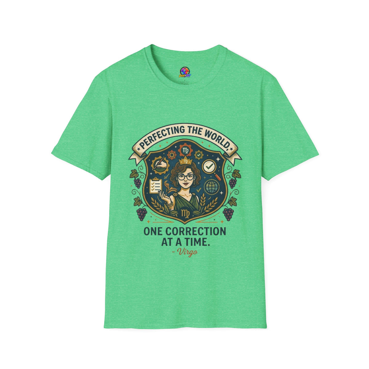 Virgo T‑Shirt — "Perfecting the World One Correction at a Time" Zodiac Tee