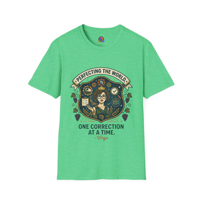 Virgo T‑Shirt — "Perfecting the World One Correction at a Time" Zodiac Tee