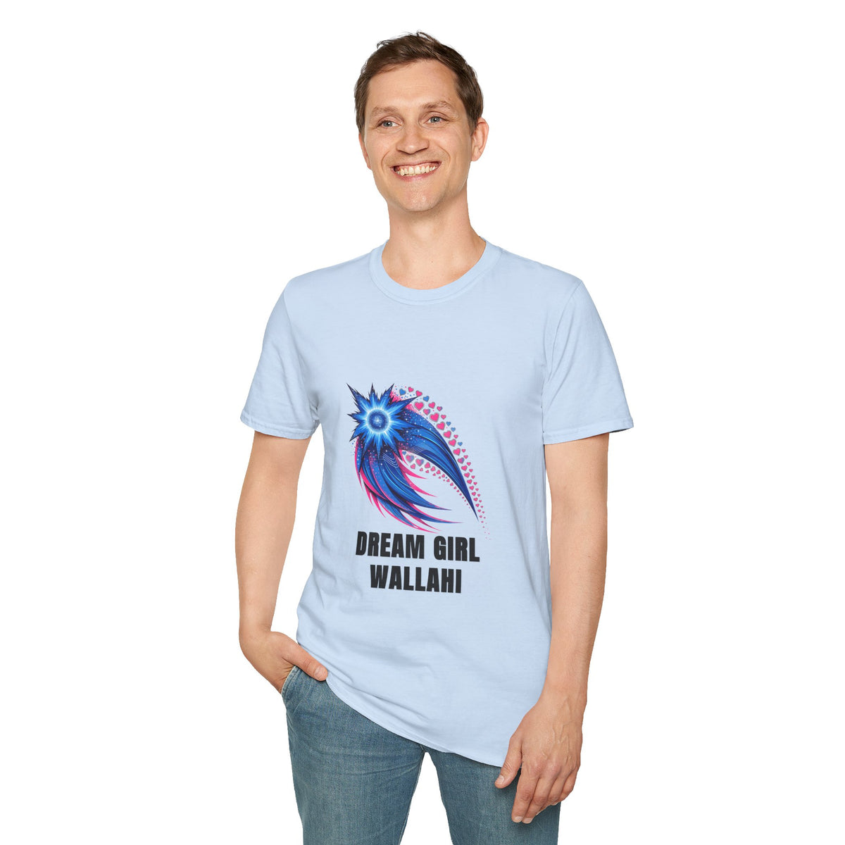Dream Girl T-Shirt — Blue Starburst Heart Graphic ("Dream Girl Wallah") - Trending Now - August 2026