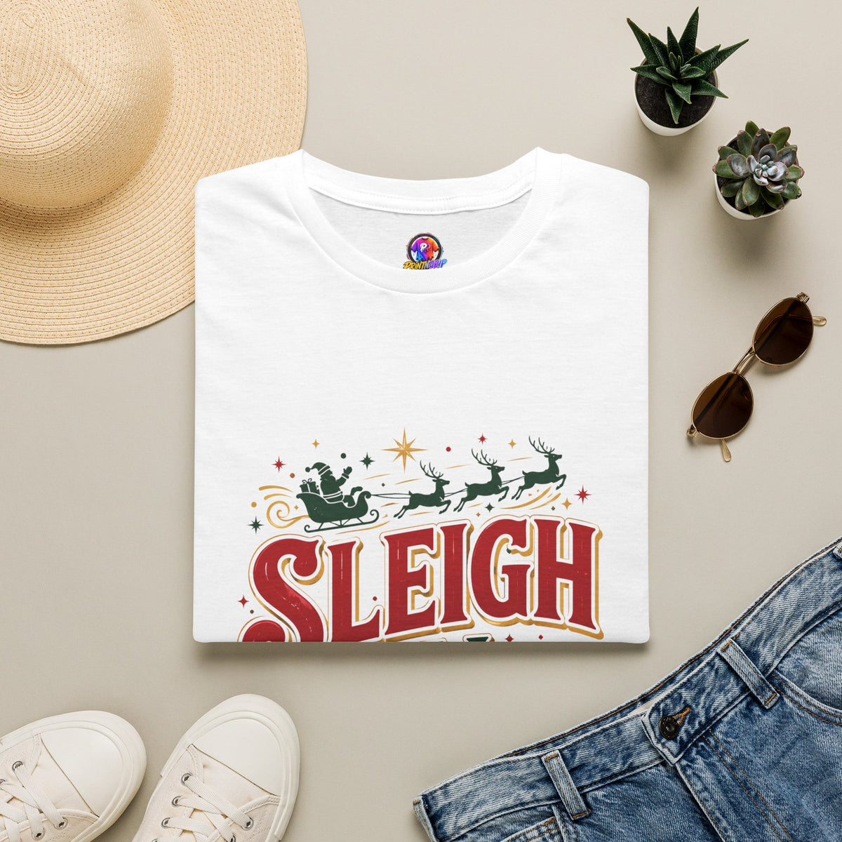 Sleigh All Day Christmas T-Shirt
