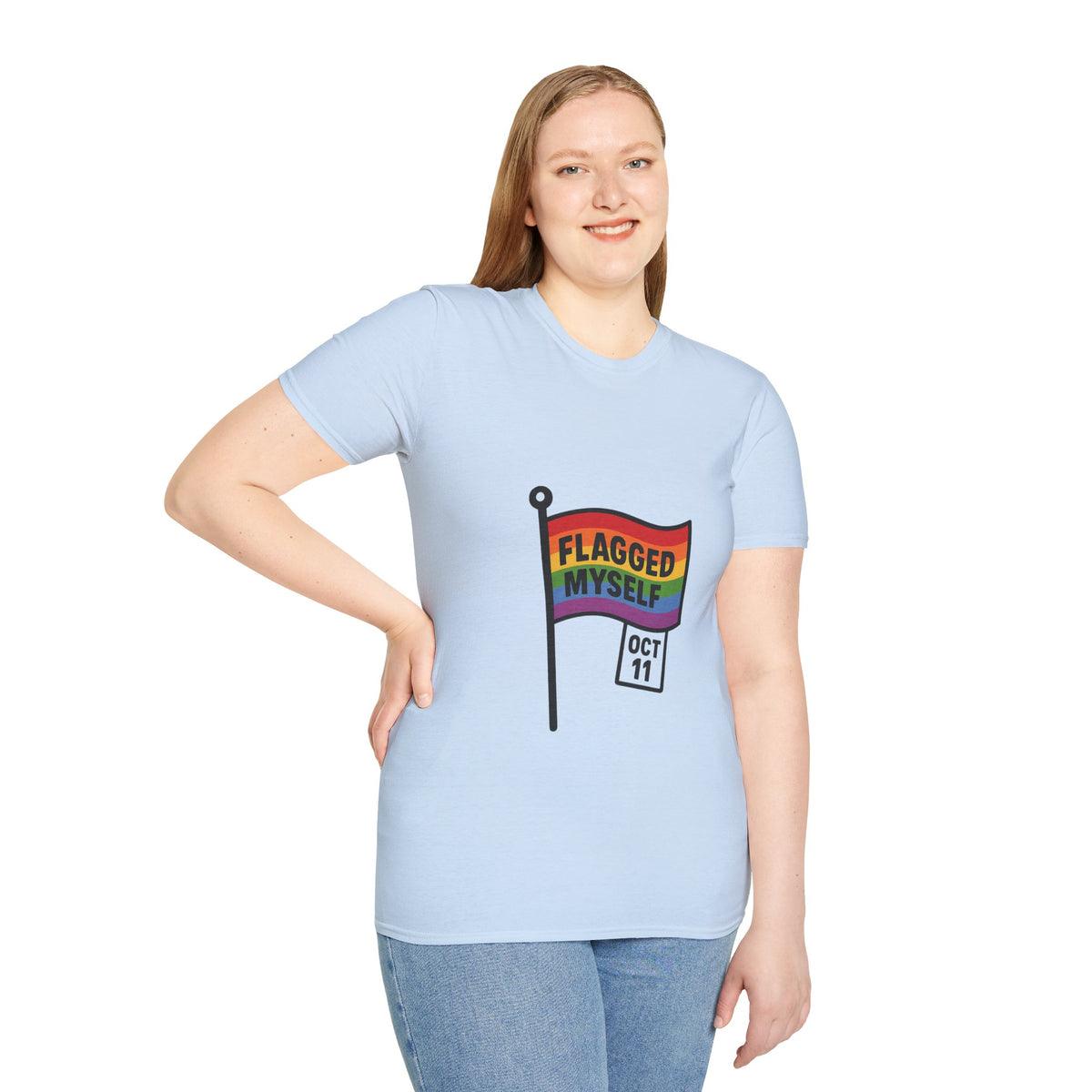 Flagged Myself Rainbow Pride T-Shirt — LGBTQ+ October 11 Awareness Tee - Trending Now - October 2026