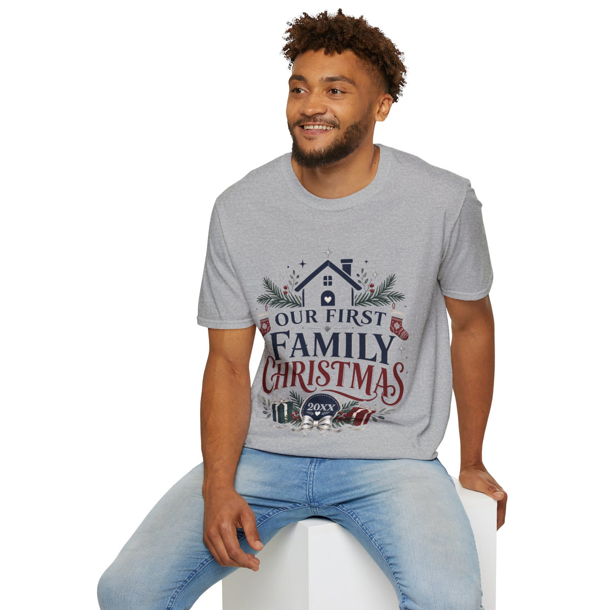 T-Shirt — Our First Family Christmas Personalized Tee