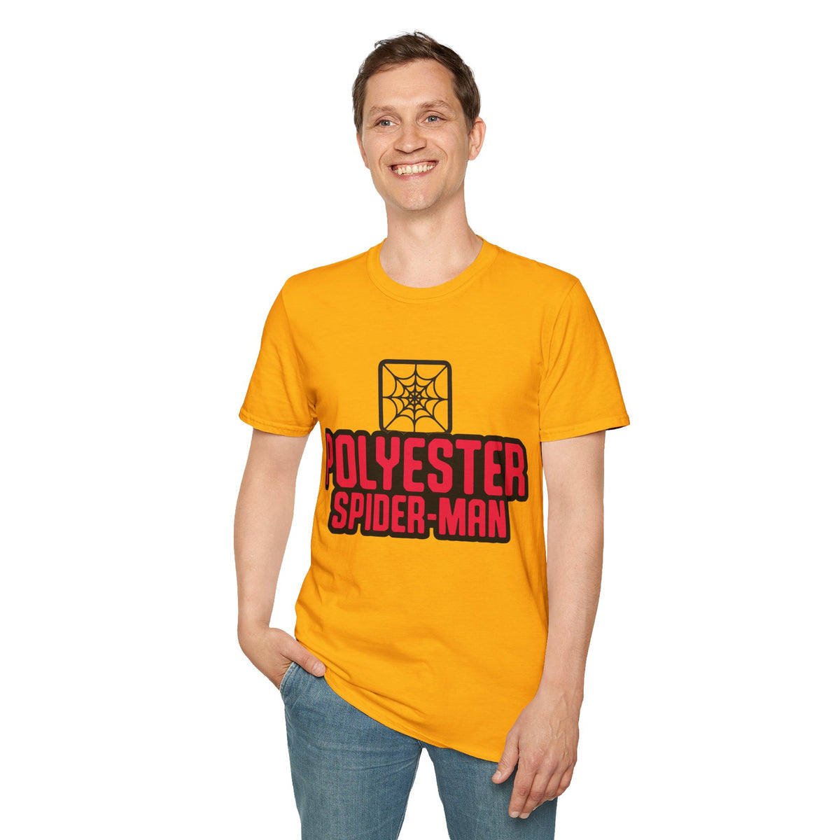 Spider-Man Polyester Graphic Tee — Bold Retro Logo Spiderweb T-Shirt - Trending Now - August 2026