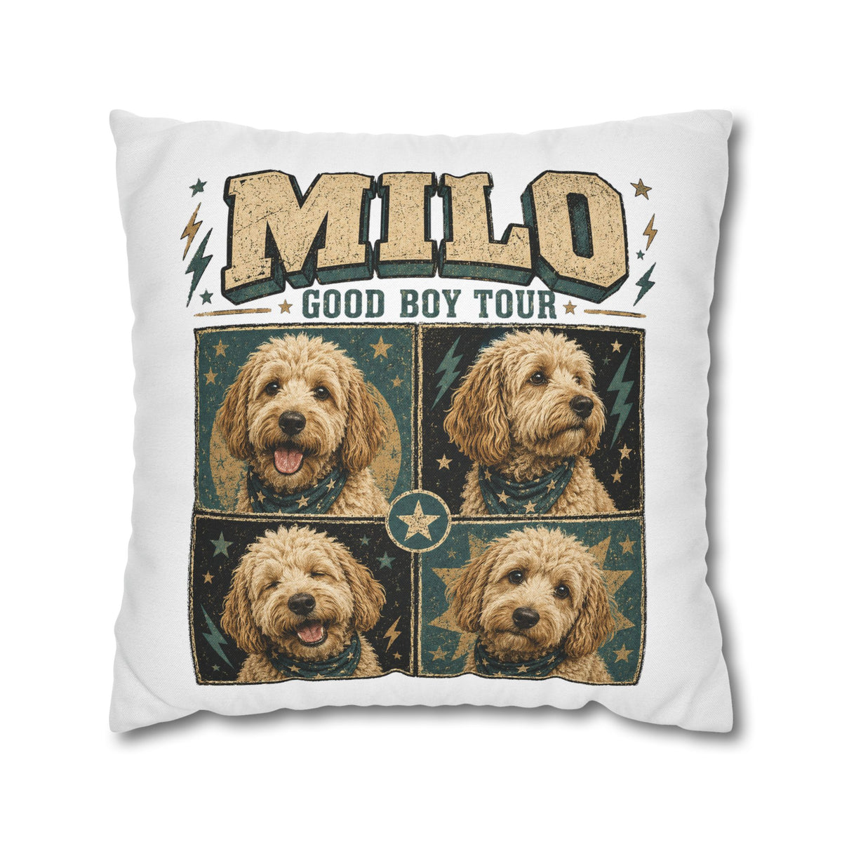 Milo 'Good Boy Tour' Decorative Pillowcase Milo Bailey Dog Dad Mom