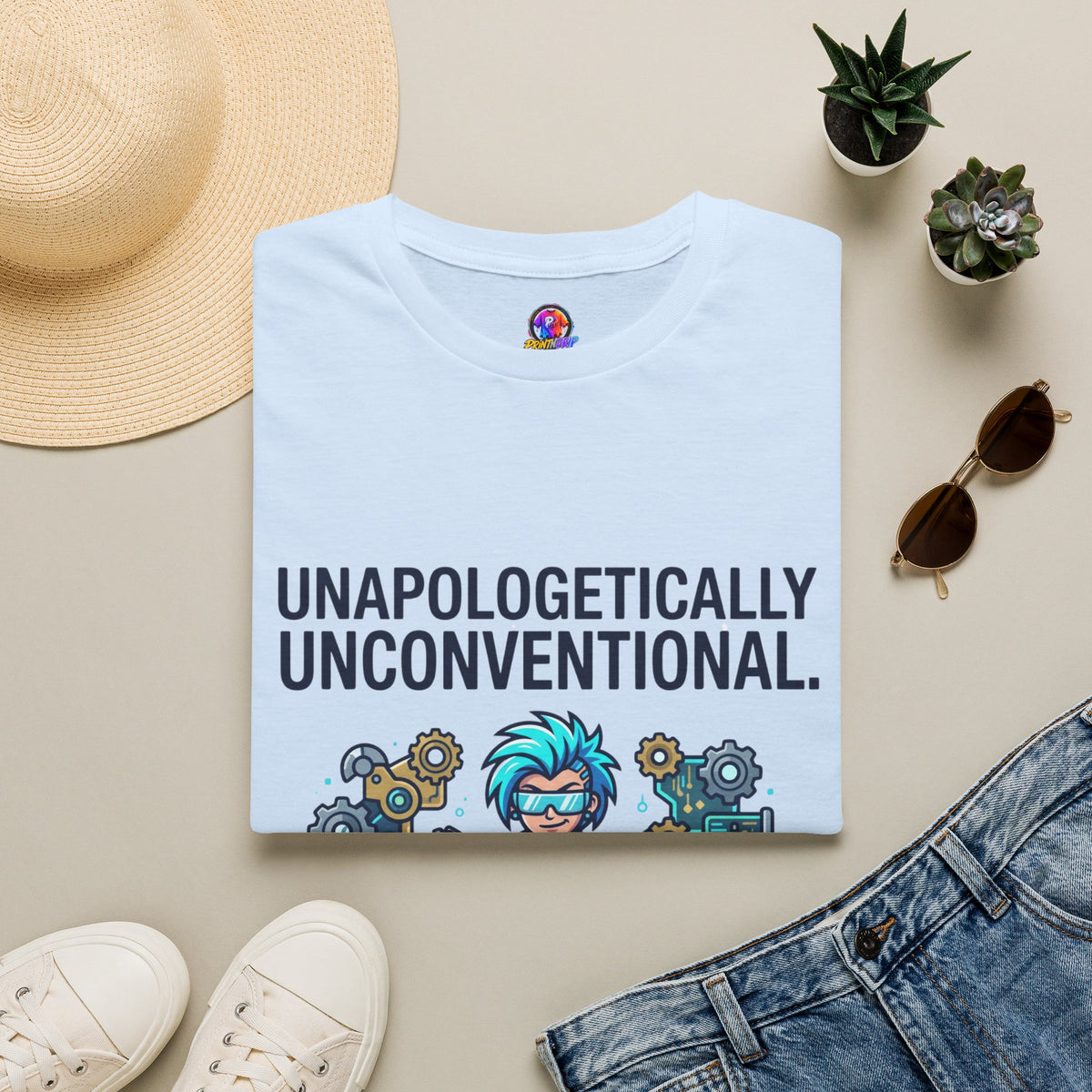 Aquarius Zodiac Unapologetically Unconventional Graphic T-Shirt