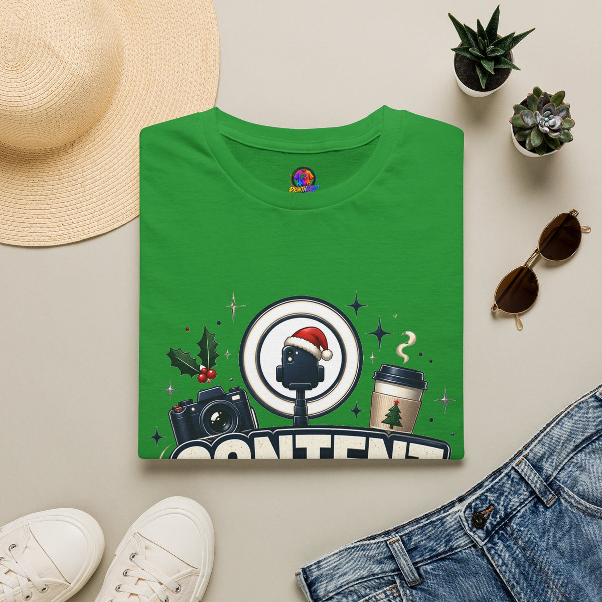 Content Creator Christmas T-Shirt