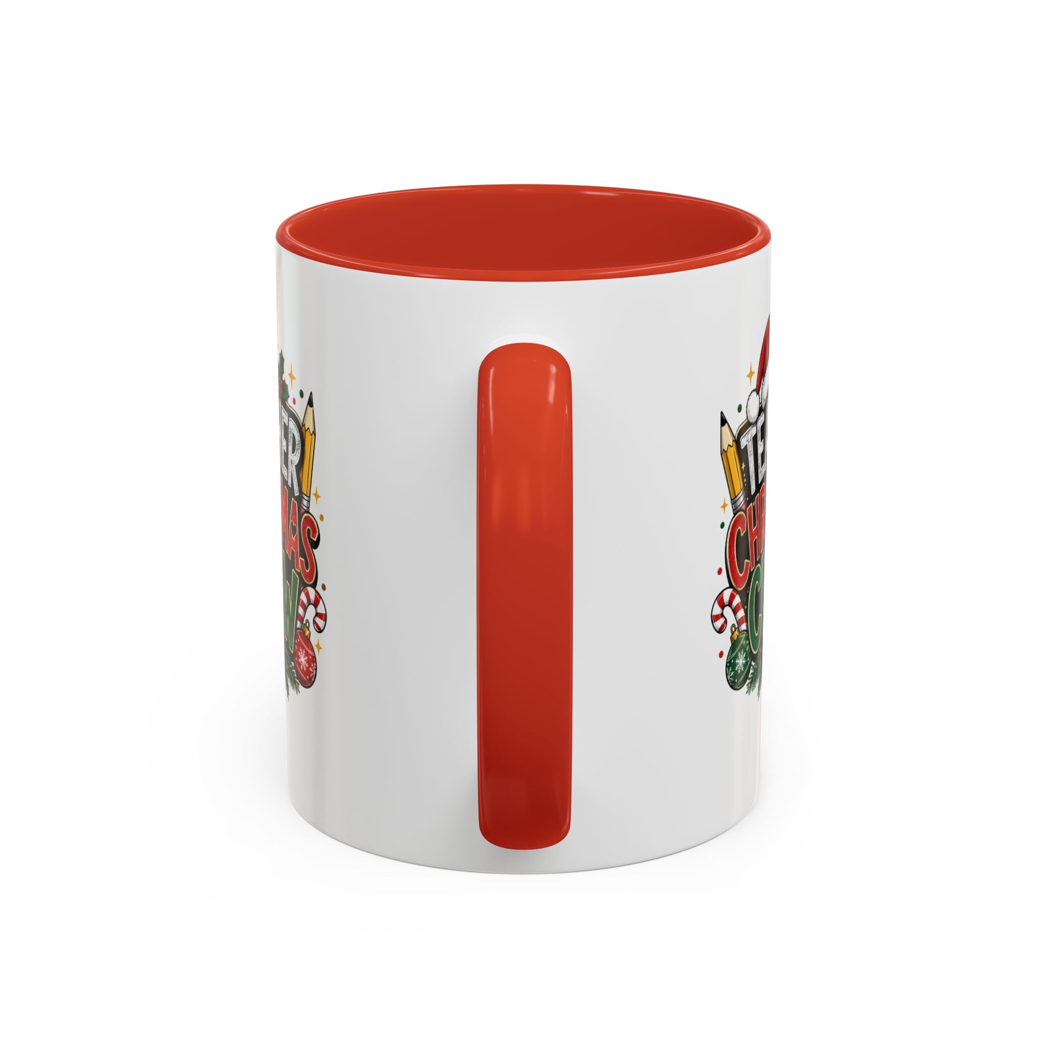 Teacher Christmas Crew Accent Coffee Mug – Holiday Teacher Gift