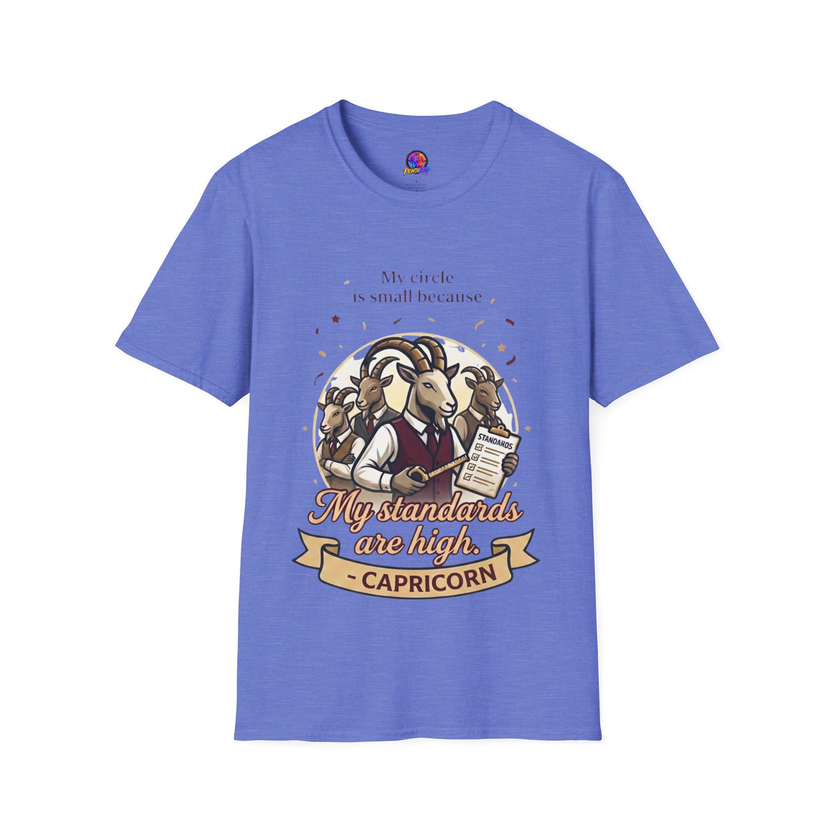 Capricorn Zodiac T-Shirt — "My Standards Are High" Astrology Tee