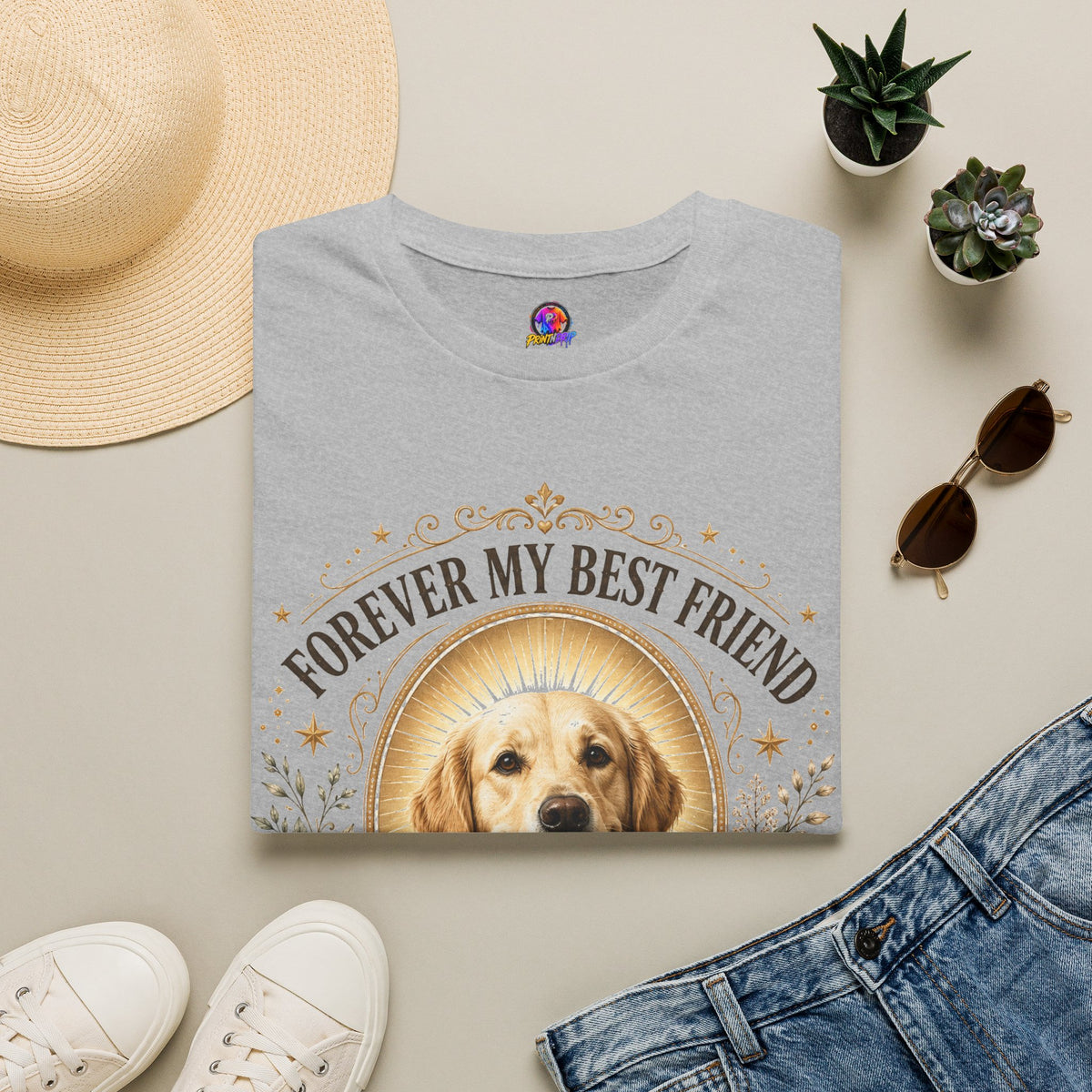 Forever My Best Friend Dog T-Shirt — Personalized Pet Memorial Tee ("Bailey")