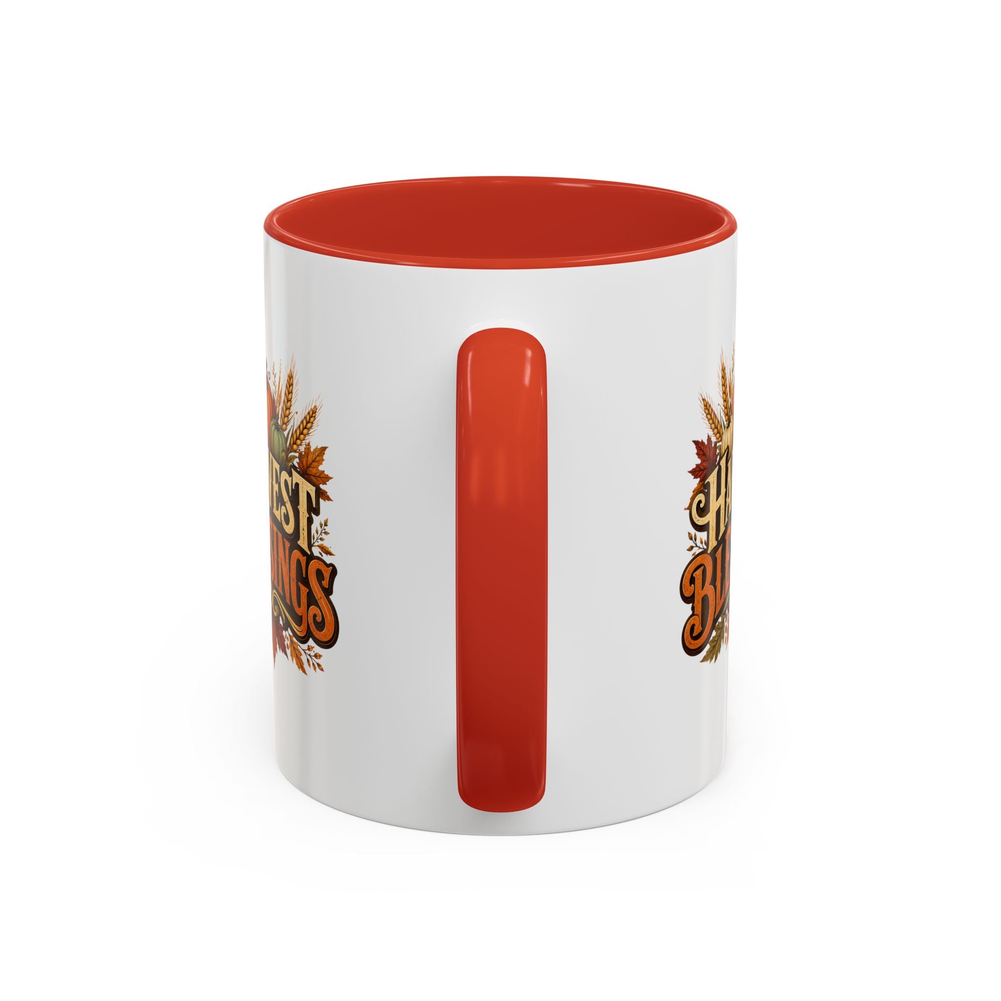 Thanksgiving Mug Harvest Blessings Coffee Mug — Fall Pumpkin & Wheat Thanksgiving Mug