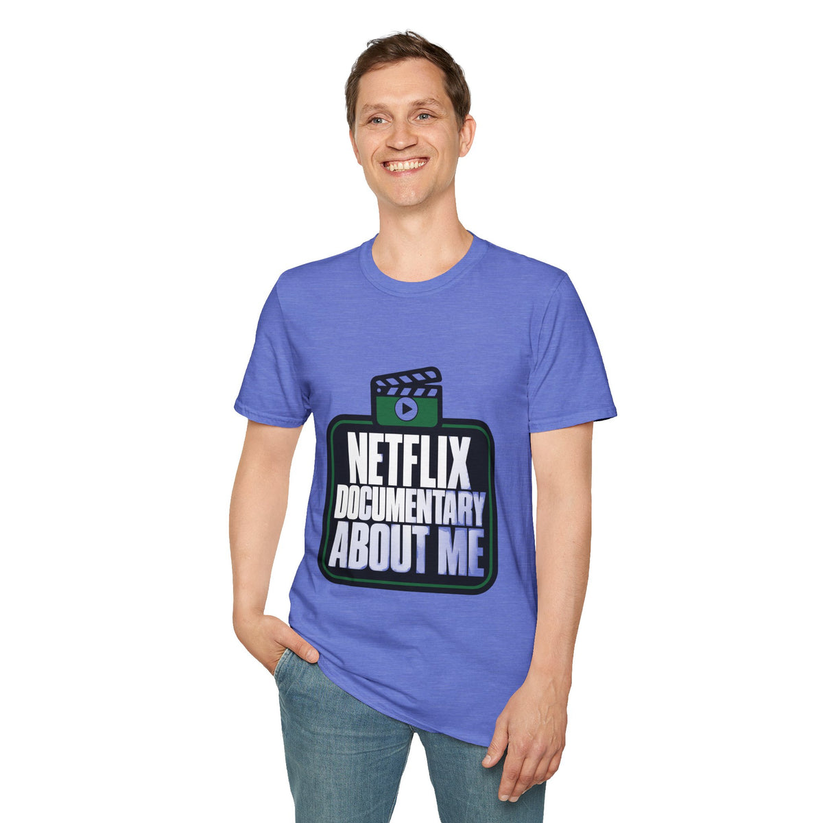 Netflix Documentary About Me Green Block Badge T-Shirt - Funny Sarcastic Pop Culture Tee - Trending Now - September 2026