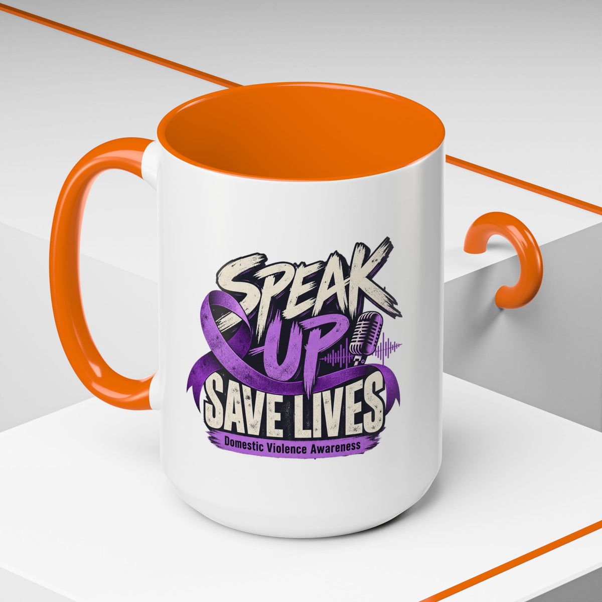 Speak Up Save Lives Domestic Violence Awareness Coffee Mug