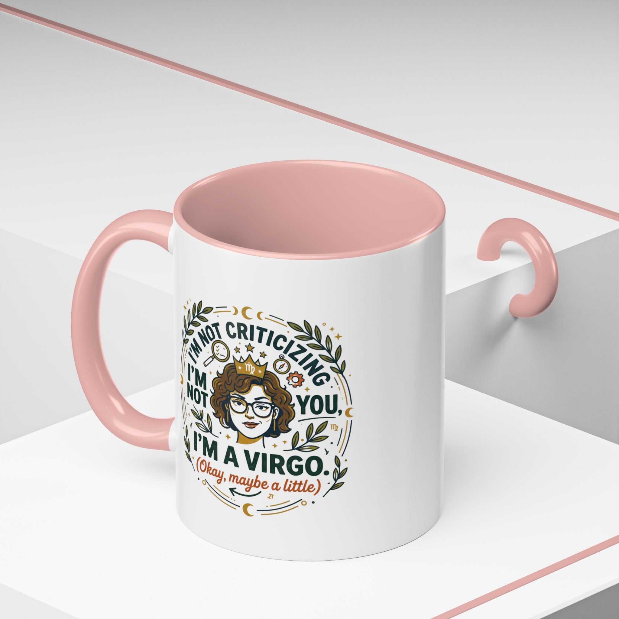 Virgo Coffee Mug - "I'm Not Criticizing, I'm a Virgo" Accent Ceramic Mug (11/15oz)