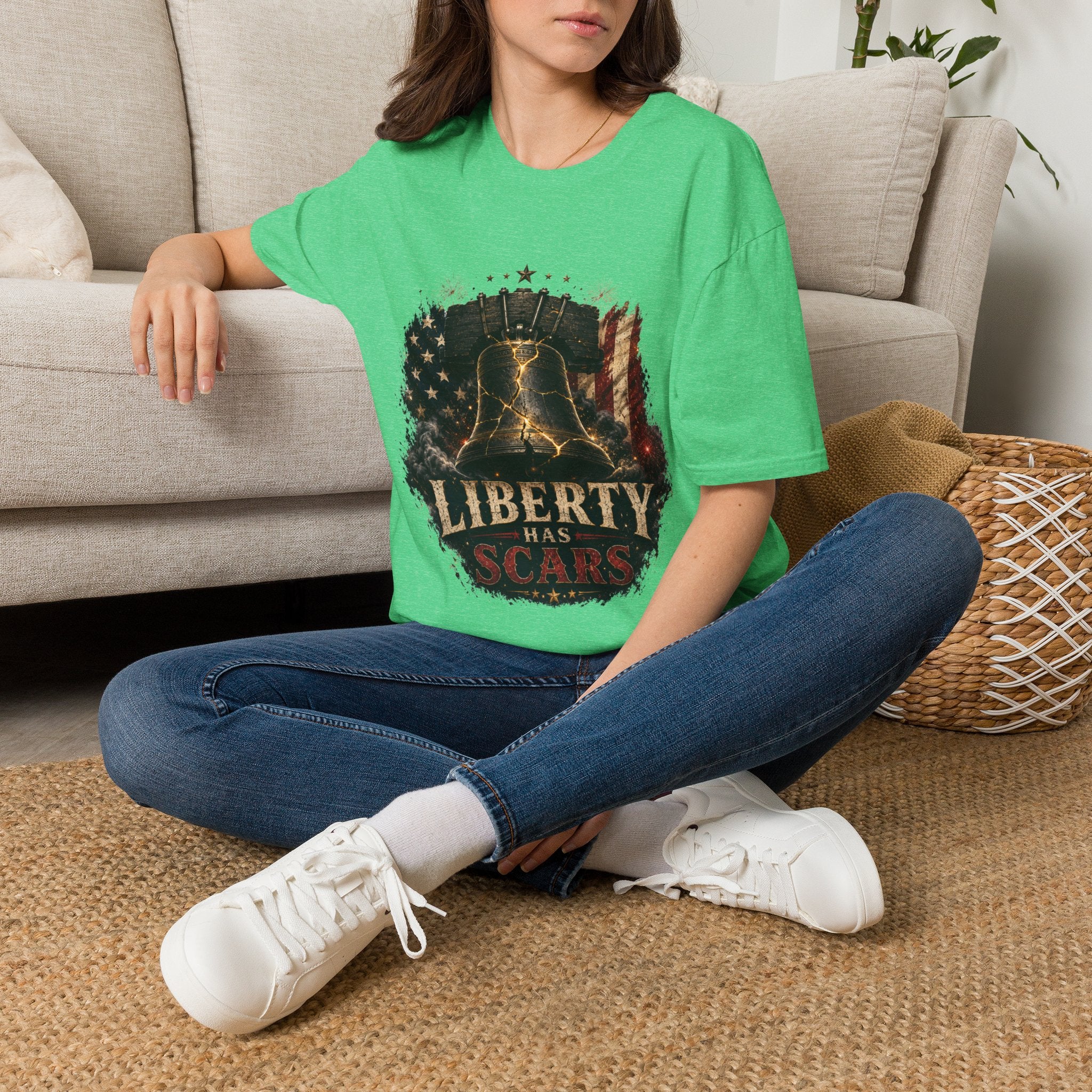 Liberty Has Scars T-Shirt — Vintage Liberty Bell Patriotic Tee