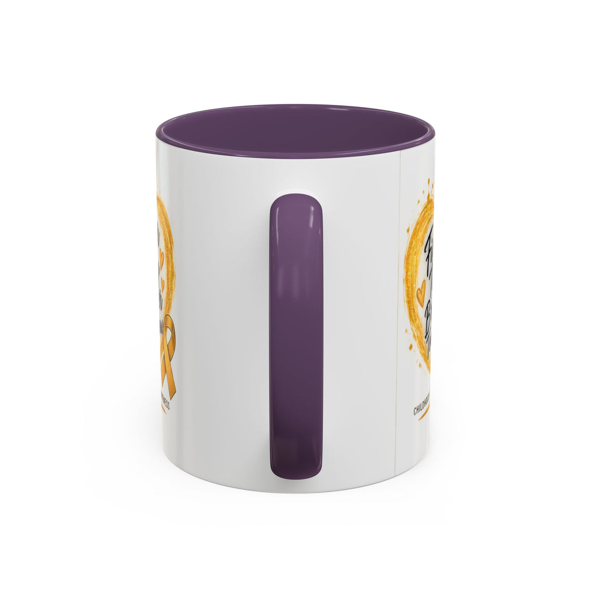 Childhood Cancer Awareness Coffee Mug – "Fighter Today Brighter Tomorrow" (Accent 11/15oz)