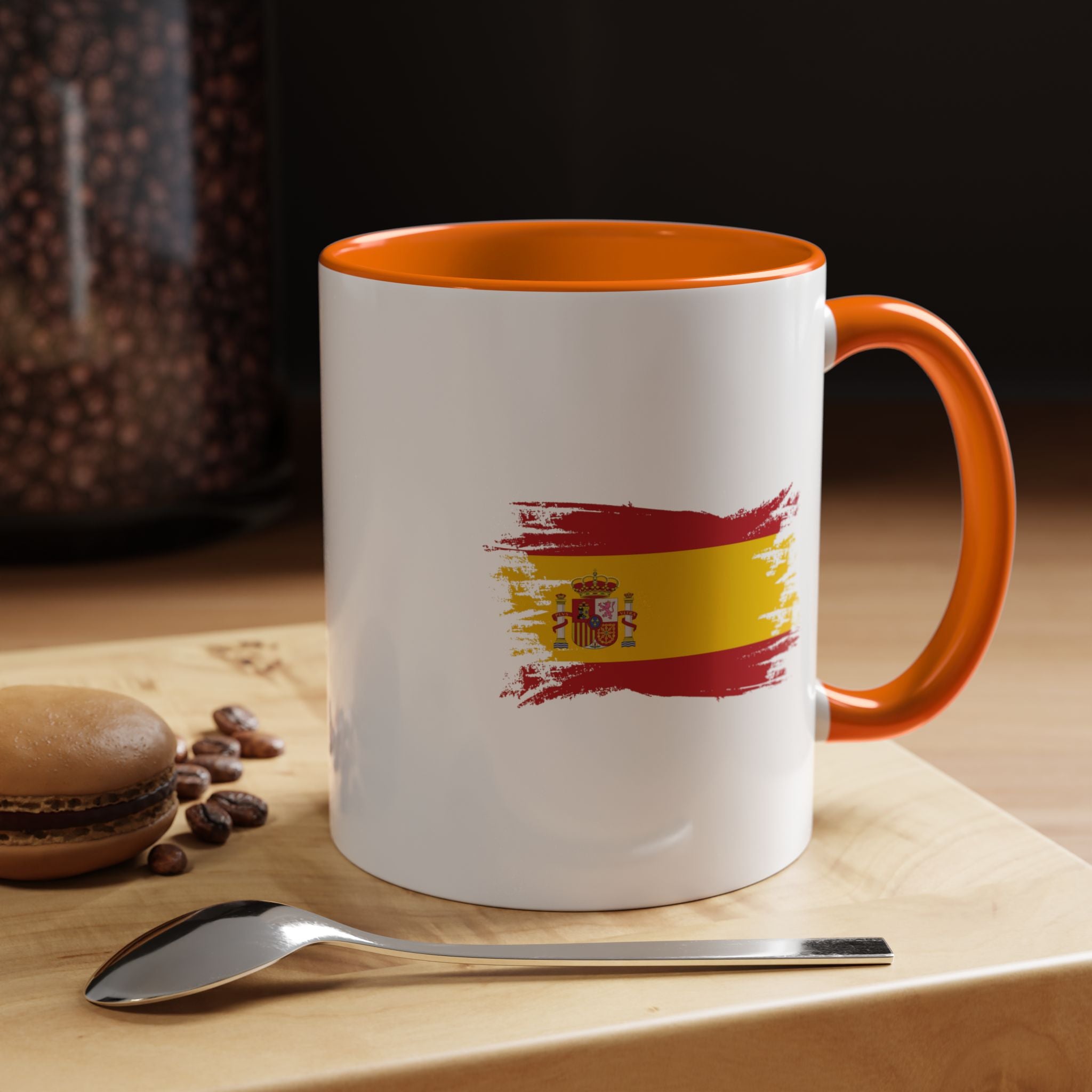 Spain Flag Coffee Mug — Spanish Brushstroke Accent Mug