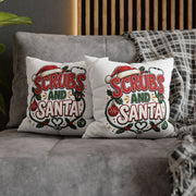Christmas Medical Pillowcase — “Scrubs and Santa” Holiday Nurse Pillow