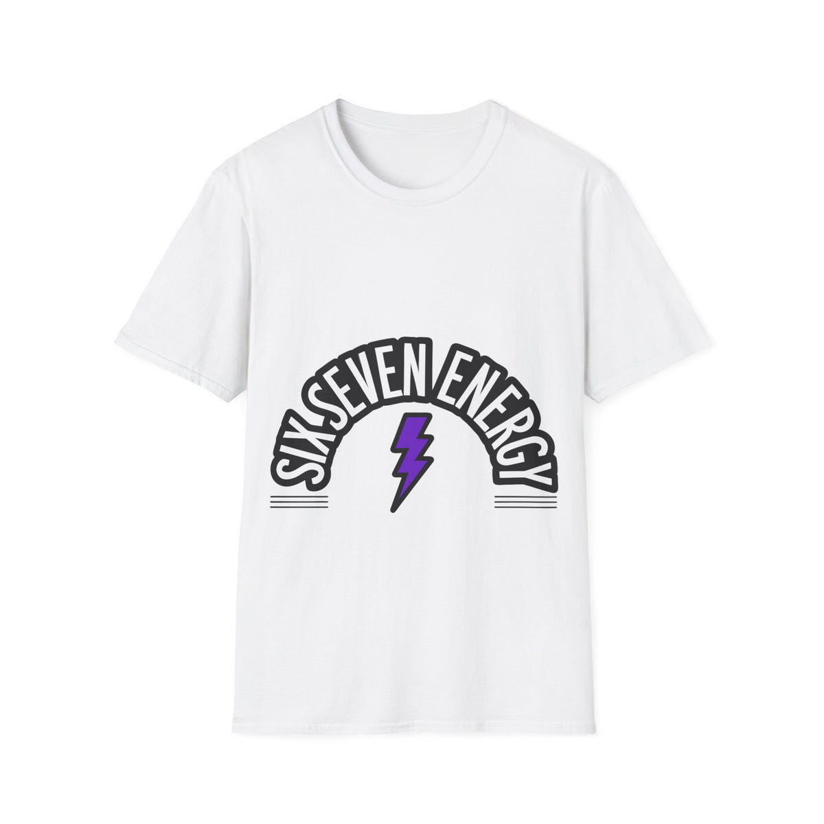 Six Seven Energy Retro Lightning Tee - Bold Slogan Punk Rock Graphic T-Shirt - Trending Now - September 2026