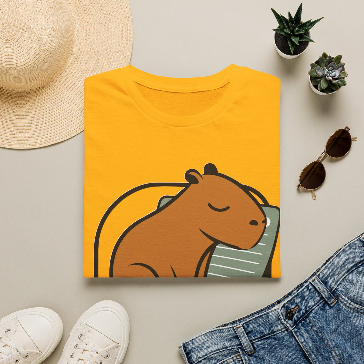 Capybara Nap T-Shirt — Cute Relaxed Capybara Illustration Tee - Trending Now - August 2026