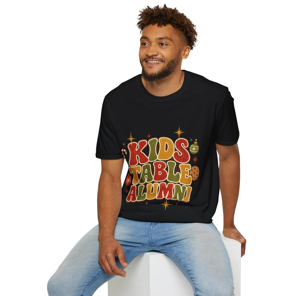 Kids Table Alumni T-Shirt — Retro Holiday Family Dinner Tee