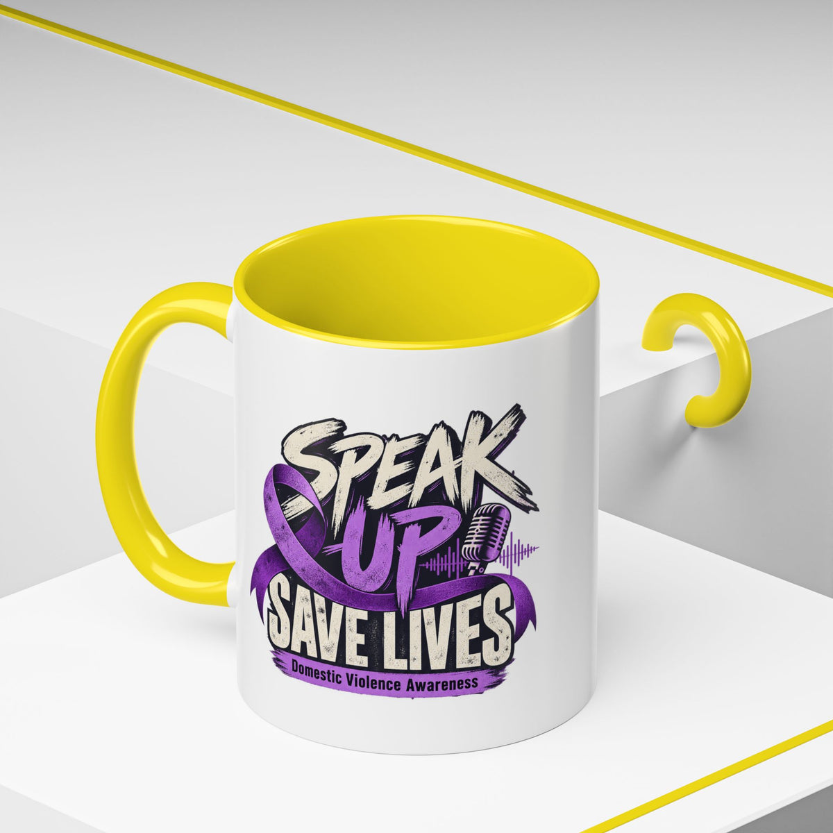 Speak Up Save Lives Domestic Violence Awareness Coffee Mug