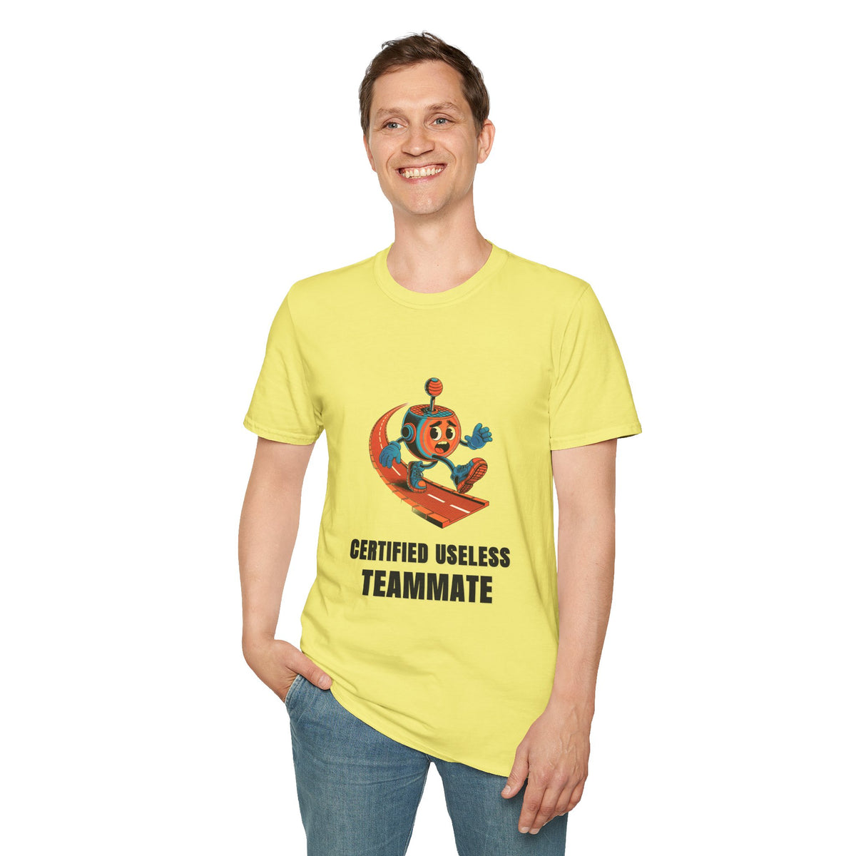 Certified Useless Teammate T-Shirt — Retro Robot Graphic - Trending Now - August 2026