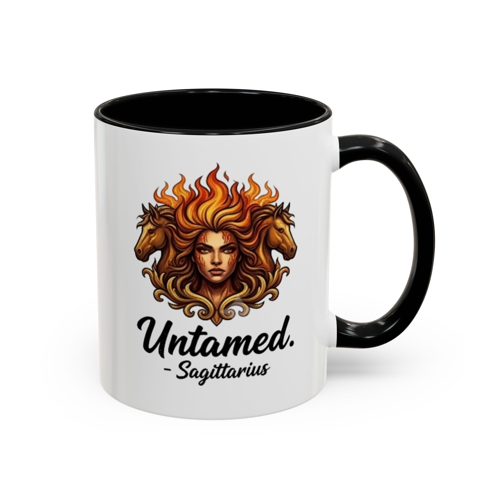 Untamed Sagittarius Accent Coffee Mug – Zodiac Astrology Gift (11/15oz)