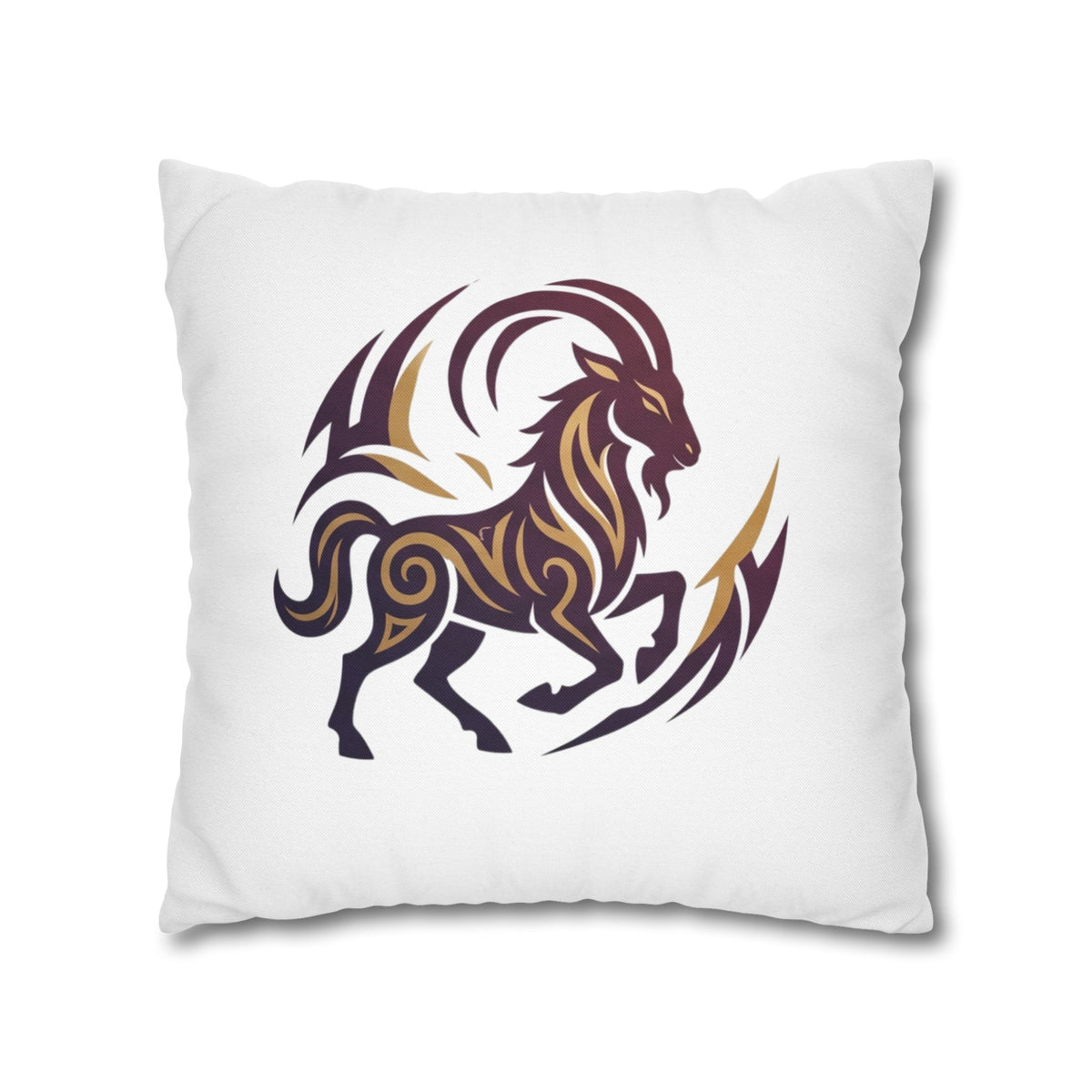 Capricorn Tribal Goat Decorative Pillowcase — Zodiac Accent Pillow