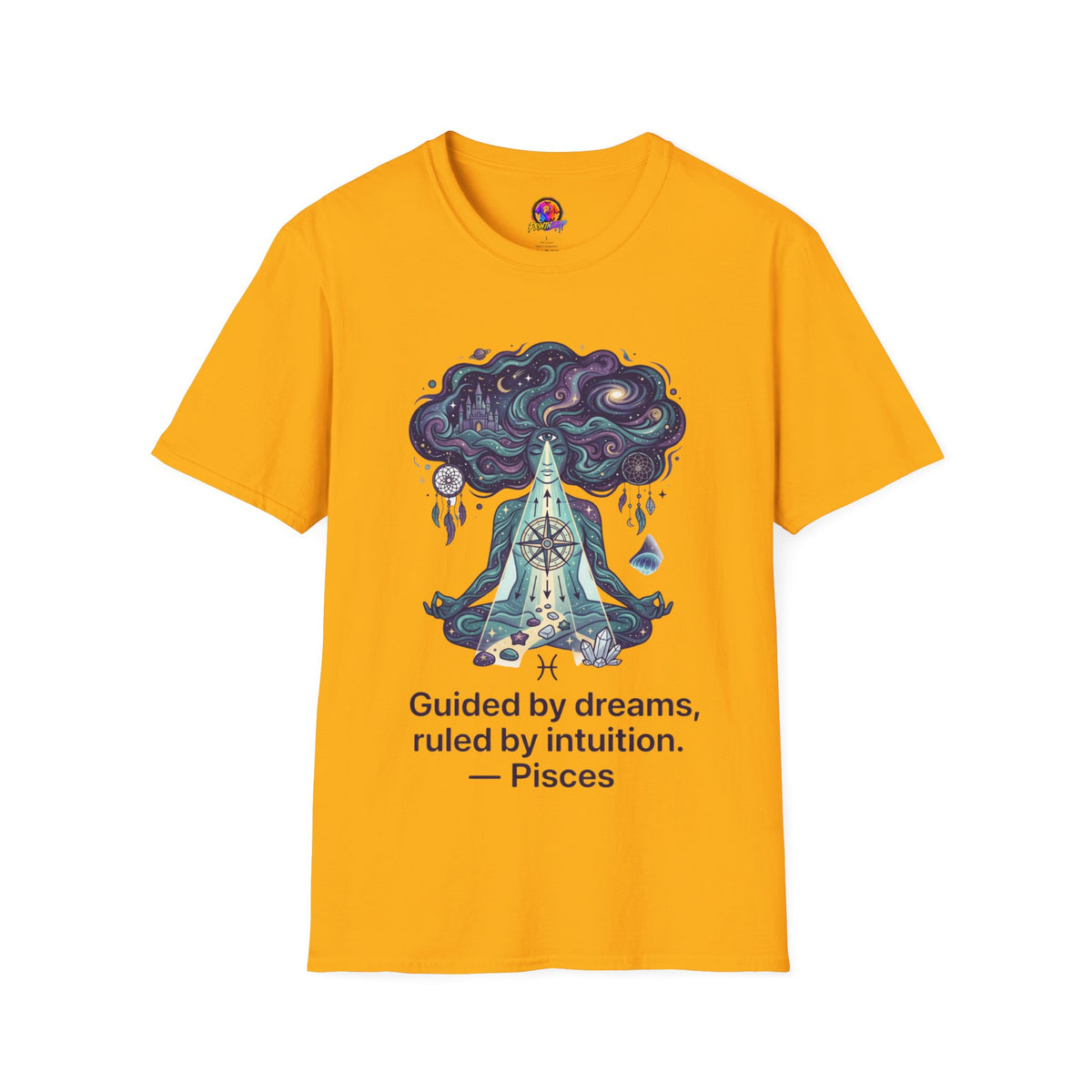Pisces Zodiac Meditative Pisces T‑Shirt — 'Guided by dreams, ruled by intuition' Zodiac Tee