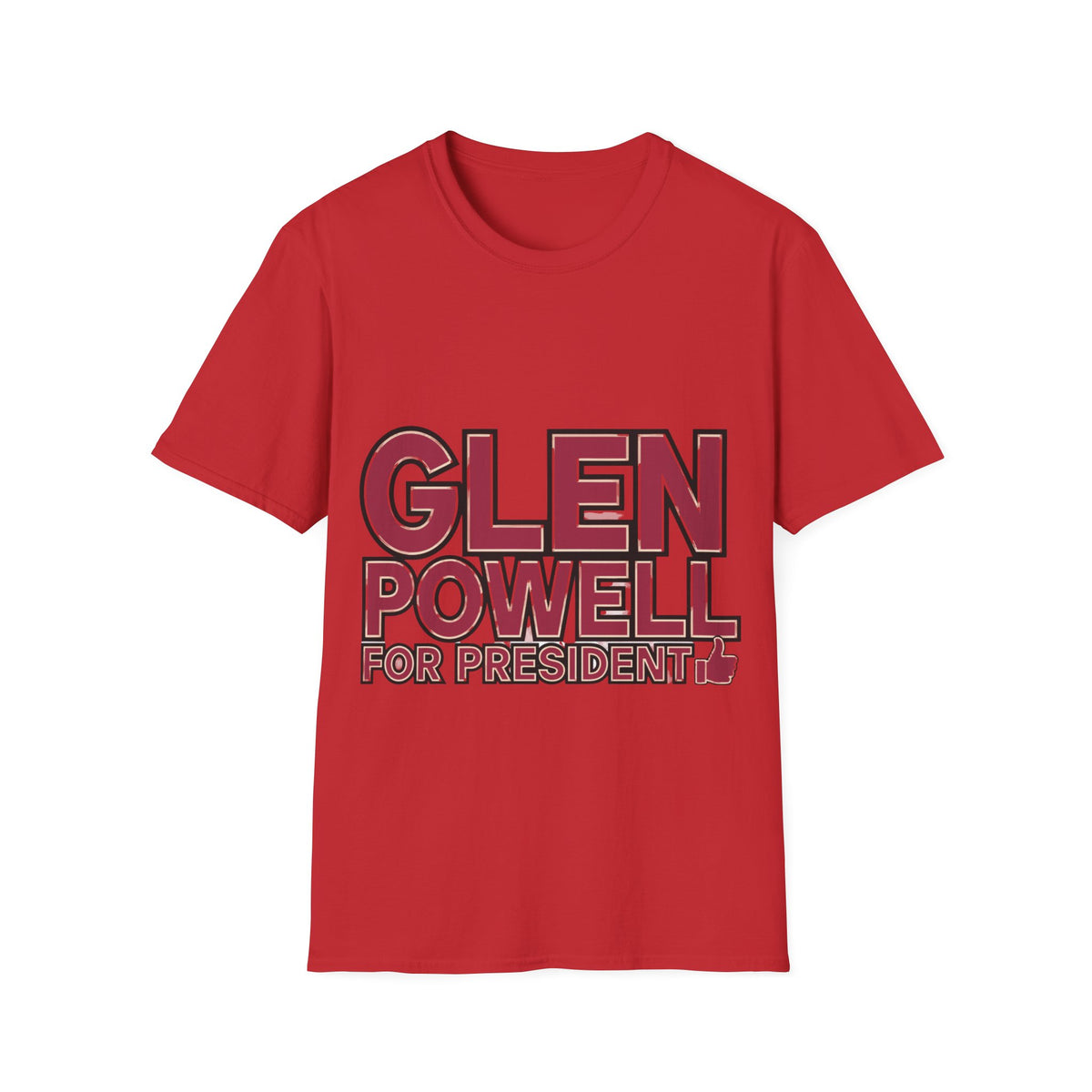 Glen Powell For President Retro Campaign Tee - Funny Celebrity Pop Culture Graphic T-Shirt - Trending Now - September 2026