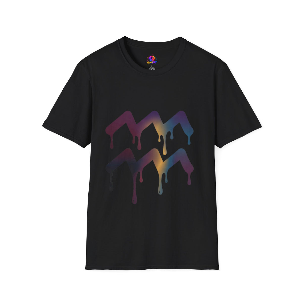 Dripping Mountain Graphic Tee — Vaporwave Sunset T-Shirt