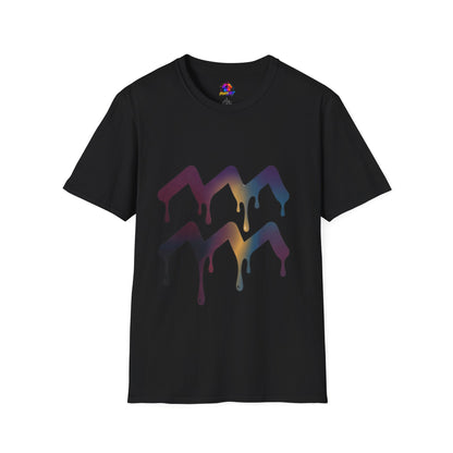 Dripping Mountain Graphic Tee — Vaporwave Sunset T-Shirt